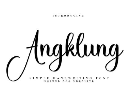 Angklung: A Bold Script Font for Crafters and Product Designers