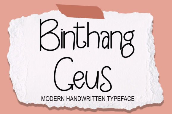 Binthang Geus: A Handwritten Font That Adds Personality to Web Design