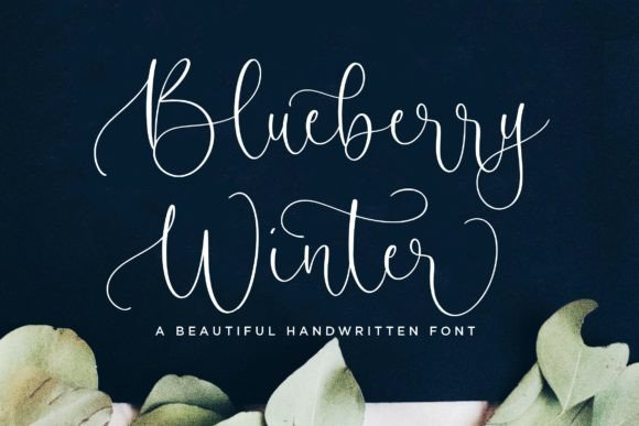 Blueberry Winter: A Delicate Script Font for Elegant Editorial Design