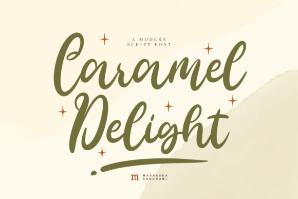 Caramel Delight: A Modern Script Font for Elegant Branding