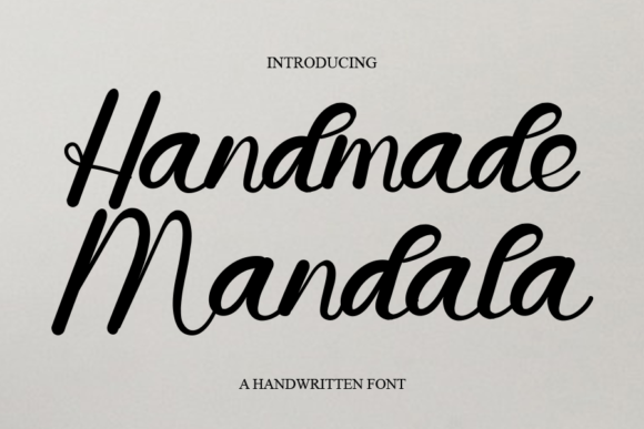 Handmade Mandala: A Versatile Script Font for Modern Editorial Design