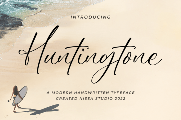 Huntingtone: A Handwritten Font for Elegant Editorial Design